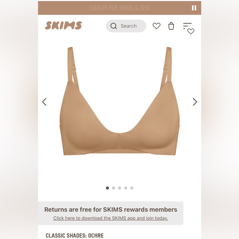 Brand New SKIMS Wireless Form T-Shirt Demi Bra